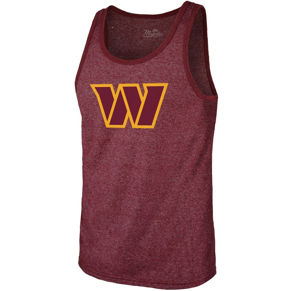 Terry McLaurin Washington Commanders Majestic Threads Player Name & Number Tank Top - Heathered Burgundy - NFL