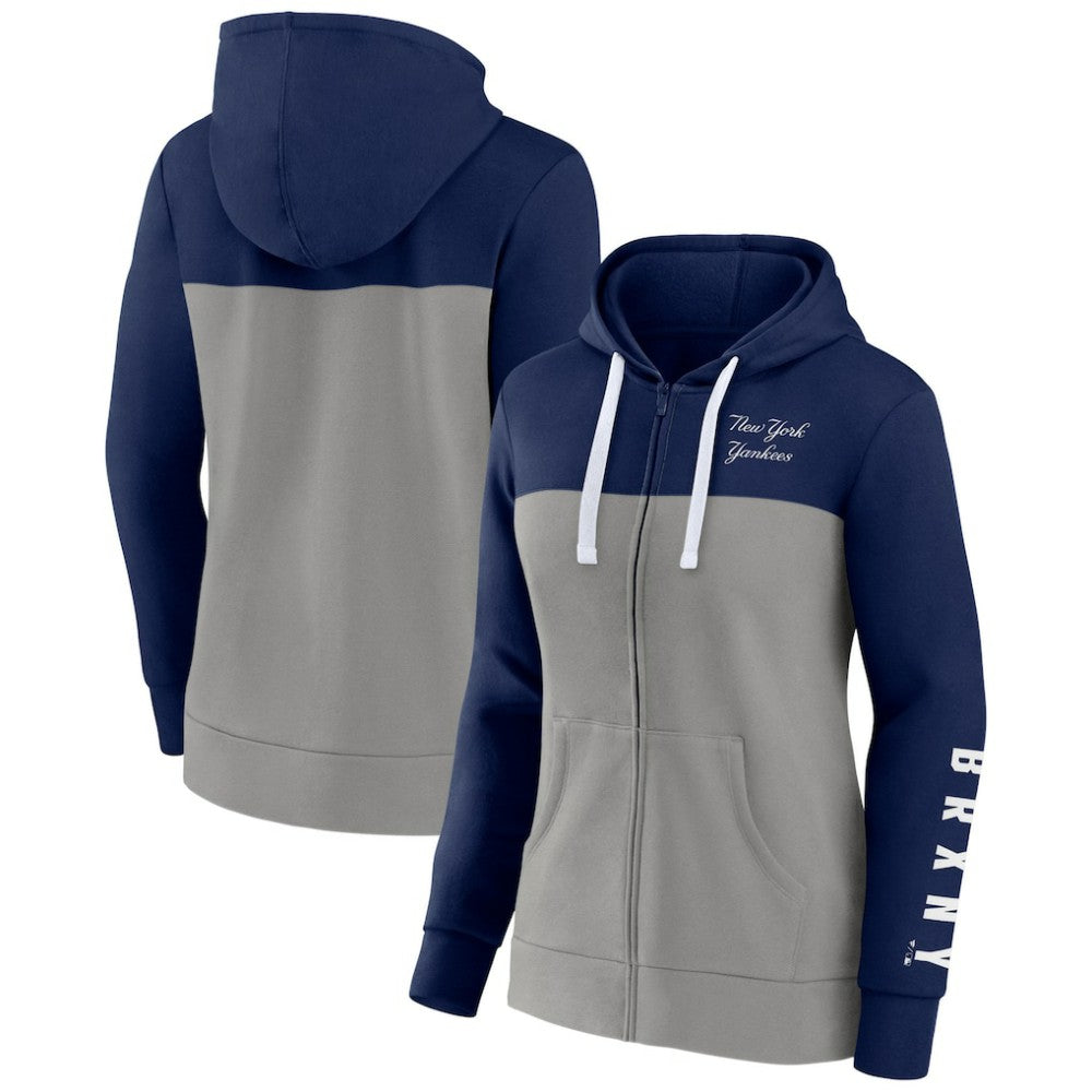 New York Yankees Fanatics Women's Take The Field Colorblocked Hoodie Full-Zip Jacket Discount
