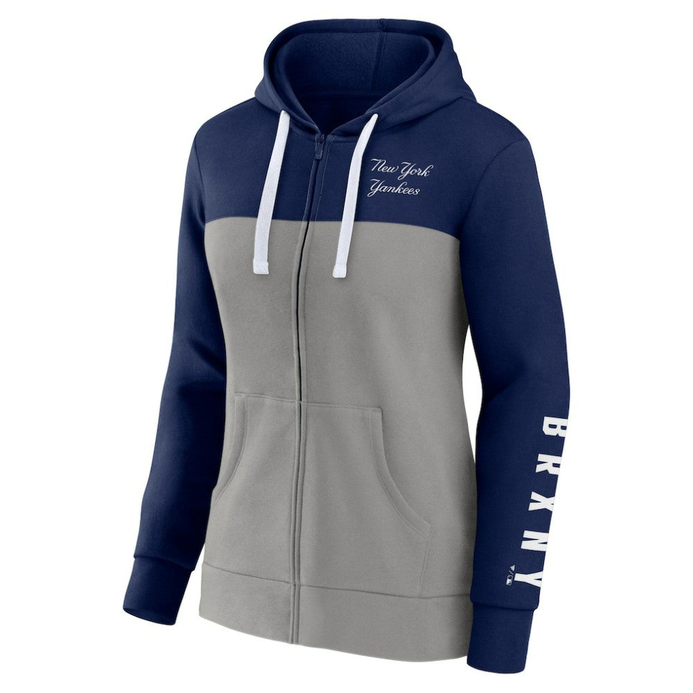New York Yankees Fanatics Women's Take The Field Colorblocked Hoodie Full-Zip Jacket Discount