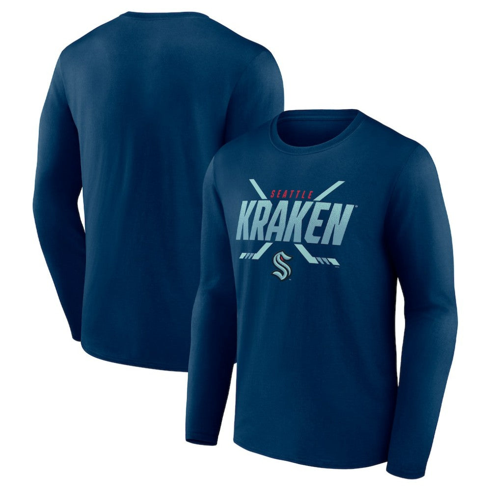 Seattle Kraken Fanatics Covert Long Sleeve T-Shirt - Deep Sea Blue | Fanatics sale