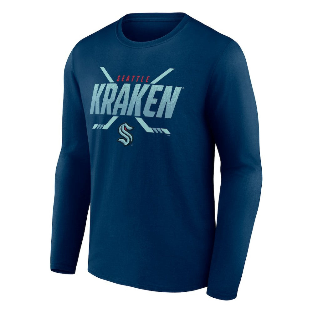 Seattle Kraken Fanatics Covert Long Sleeve T-Shirt - Deep Sea Blue | Fanatics sale