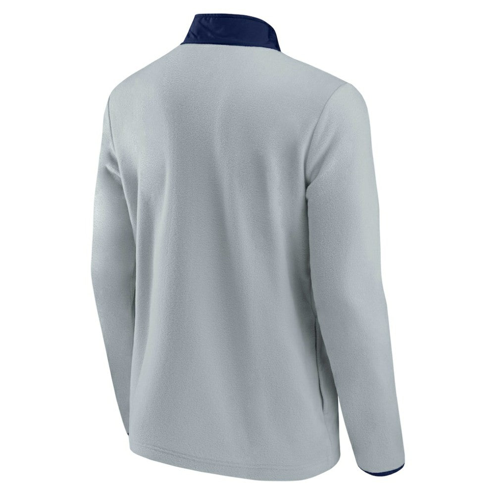 Seattle Kraken Fanatics Hockey Polar Fleece Quarter-Snap Jacket - Gray/Navy | Fanatics on sale