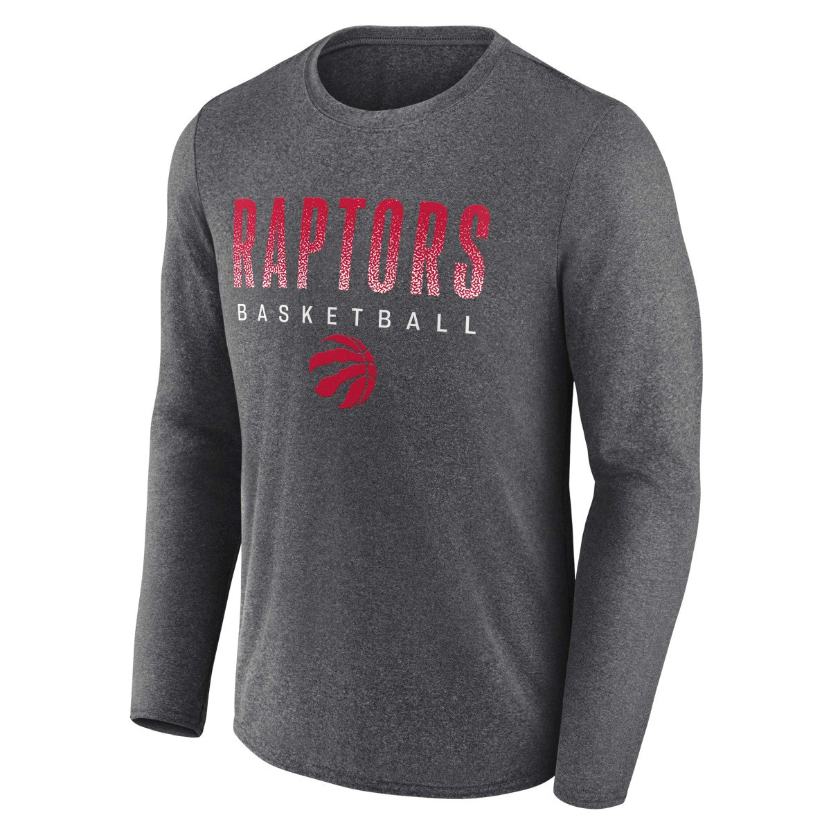 Fanatics Toronto Raptors Where Legends Play Iconic Practice Long Sleeve T-Shirt Heathered Charcoal