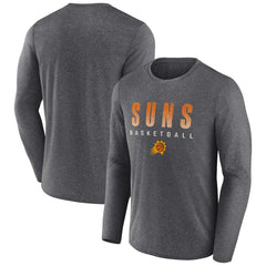 Fanatics Phoenix Suns Where Legends Play Iconic Practice Long Sleeve T-Shirt Heathered Charcoal