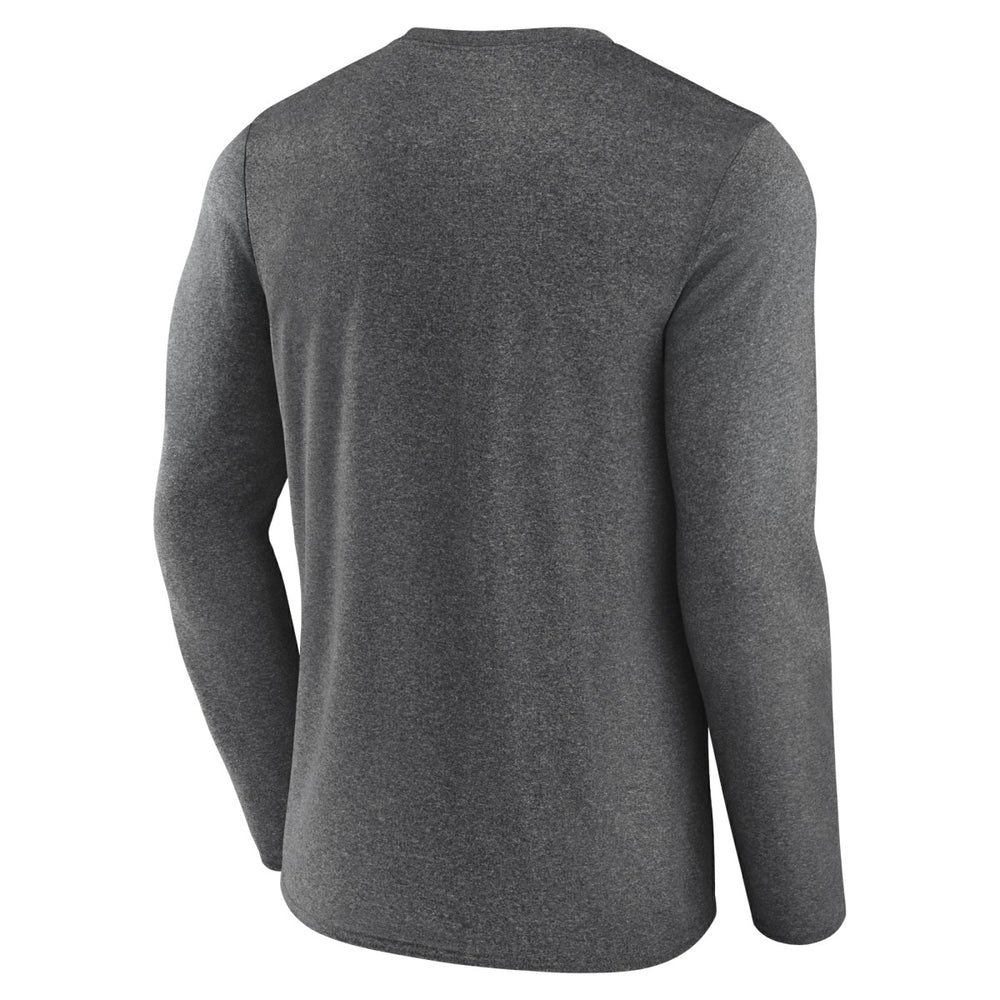 Fanatics Utah Jazz Where Legends Play Iconic Practice Long Sleeve T-Shirt Heather Charcoal