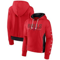 Fanatics Chicago Bulls Women's Iconic Halftime Colorblock Pullover Hoodie Red