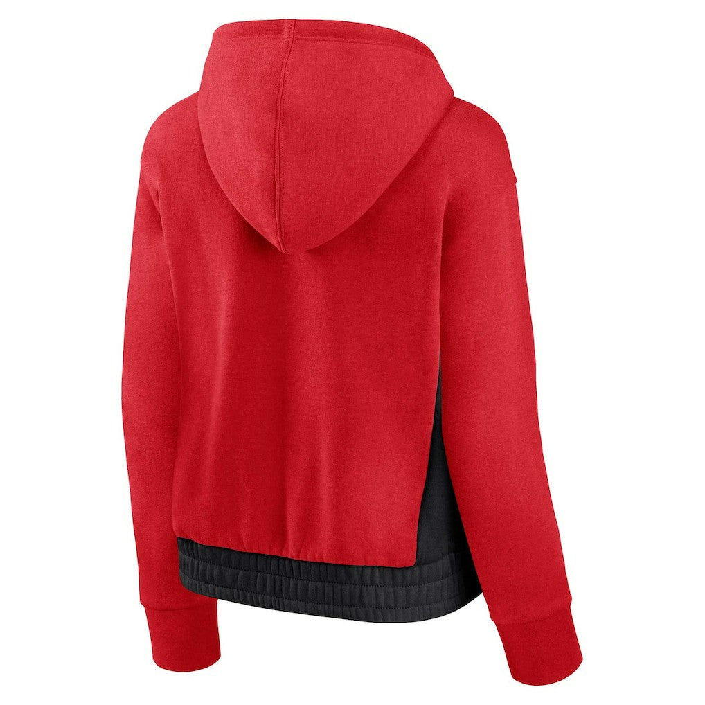 Fanatics Chicago Bulls Women's Iconic Halftime Colorblock Pullover Hoodie Red