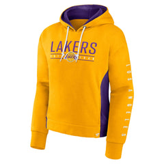 Fanatics Los Angeles Lakers Women's Iconic Halftime Colorblock Pullover Hoodie Gold