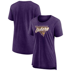 Fanatics Los Angeles Lakers Women's True Classics Tri-Blend T-Shirt Heathered Purple