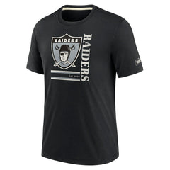 Las Vegas Raiders Wordmark Logo Tri-Blend T-Shirt - Black - Nike