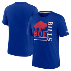 Buffalo Bills Wordmark Logo Tri-Blend T-Shirt - Royal - Nike