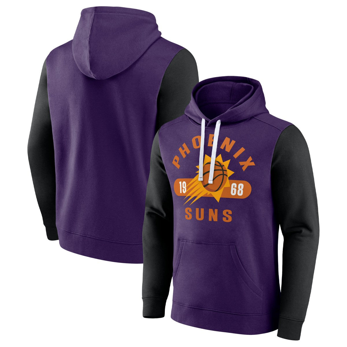Fanatics Phoenix Suns Attack Colorblock Pullover Hoodie Purple/Black