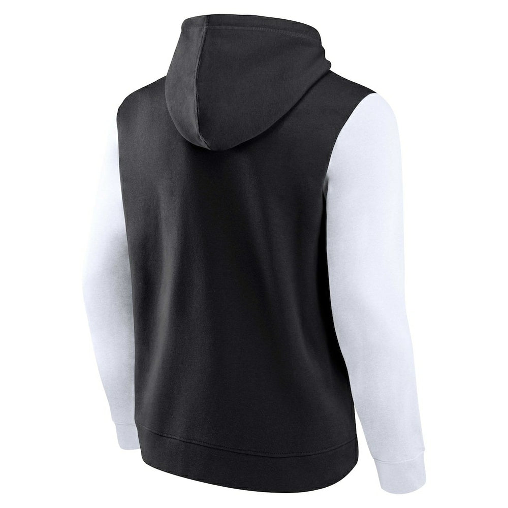 Fanatics Brooklyn Nets Attack Colorblock Pullover Hoodie Black/White