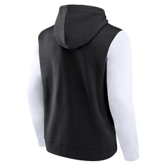 Fanatics Brooklyn Nets Attack Colorblock Pullover Hoodie Black/White