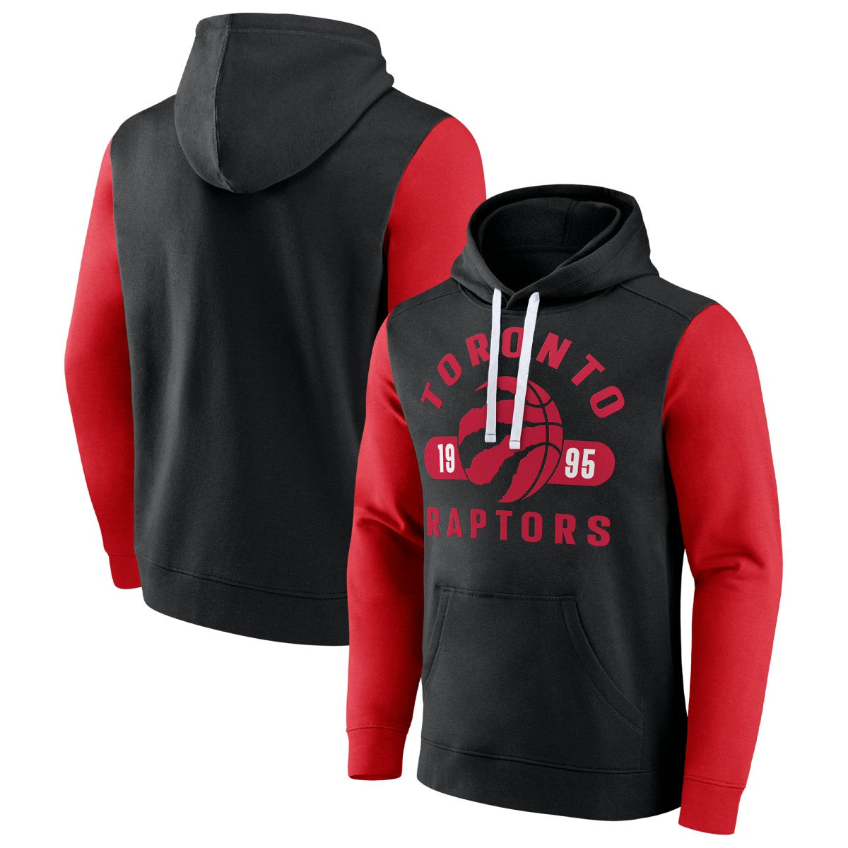 Fanatics Toronto Raptors Attack Colorblock Pullover Hoodie Black/Red