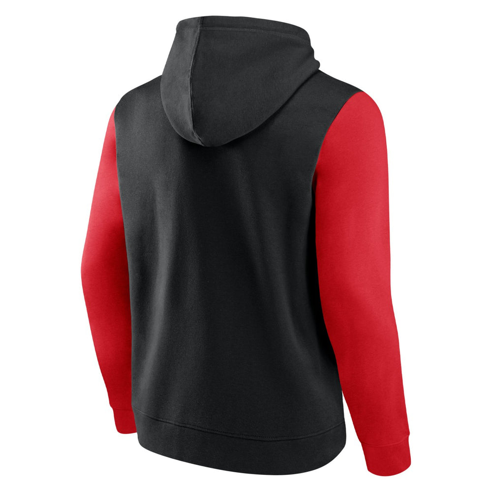 Fanatics Toronto Raptors Attack Colorblock Pullover Hoodie Black/Red