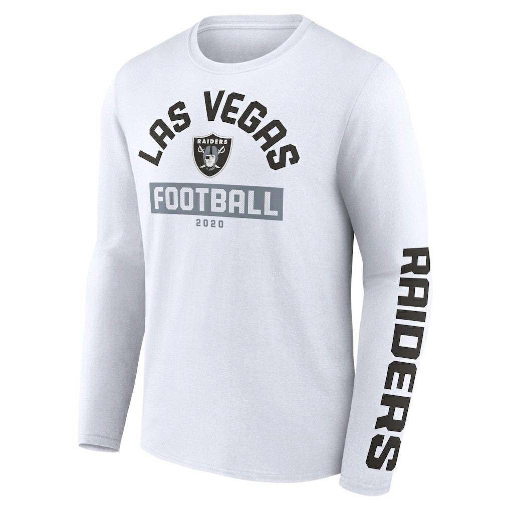 Las Vegas Raiders Long and Short Sleeve Two-Pack T-Shirt - Black/White - Fanatics