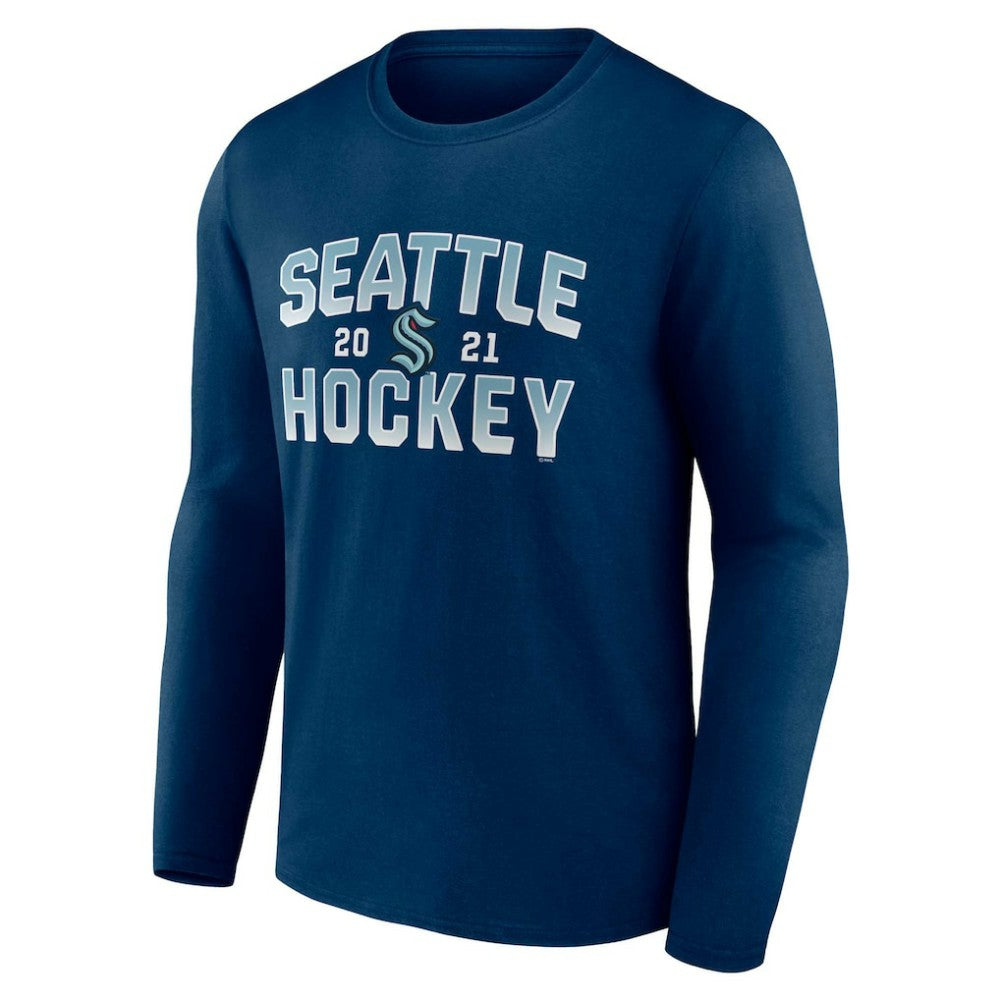 Seattle Kraken Fanatics Skate Or Die Long Sleeve T-Shirt - Deep Sea Blue | Fanatics Clearance