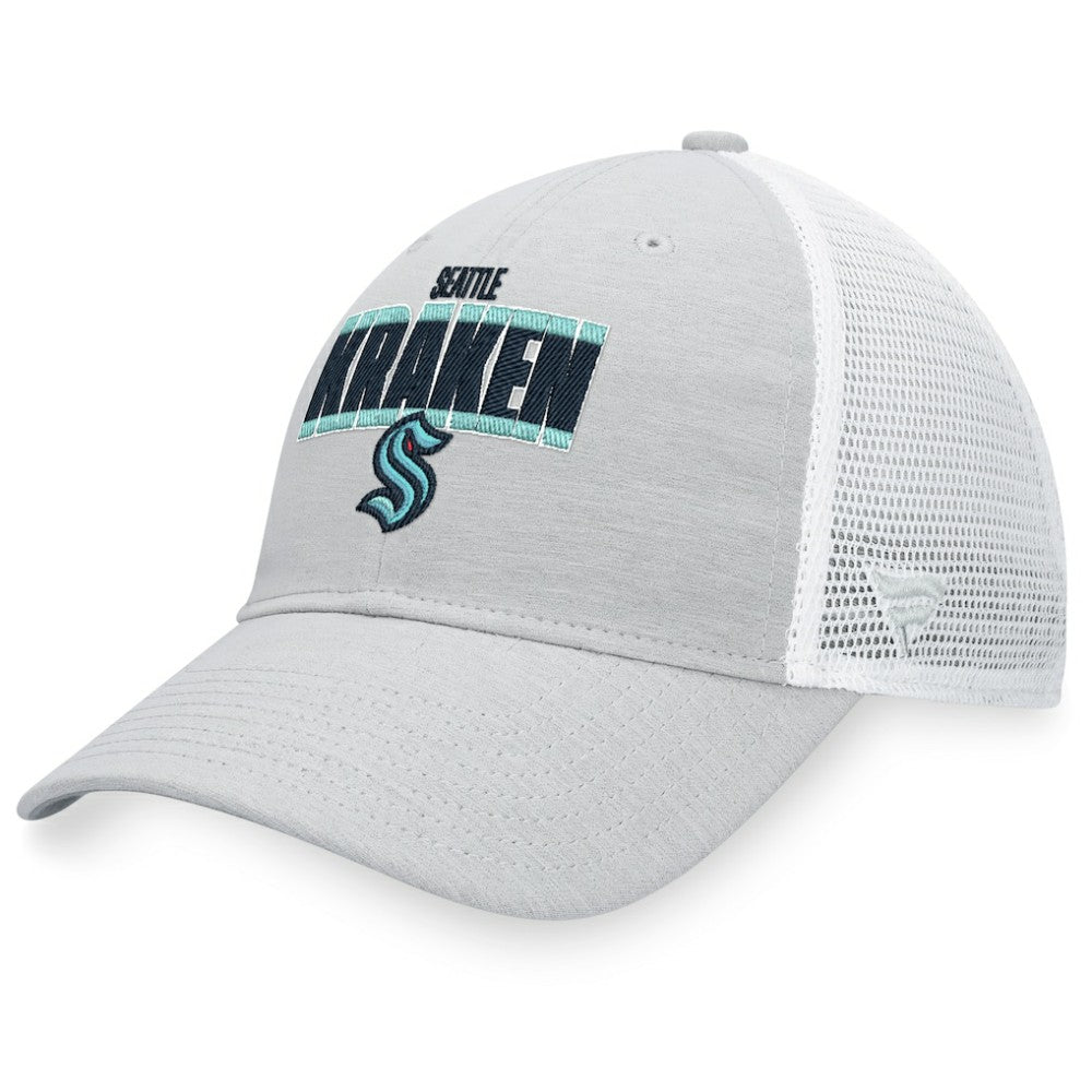 Seattle Kraken Fanatics Team Trucker Snapback Hat - Heather Gray/White | Fanatics online