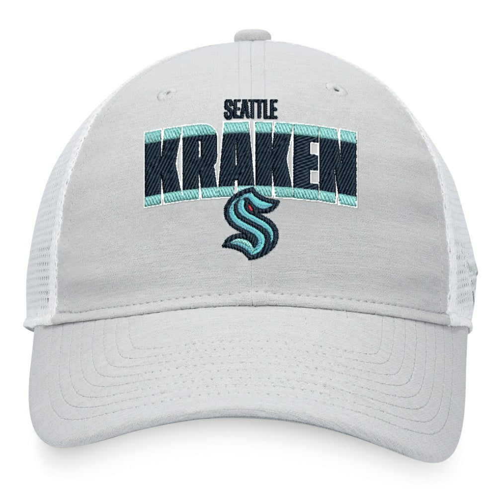 Seattle Kraken Fanatics Team Trucker Snapback Hat - Heather Gray/White | Fanatics online