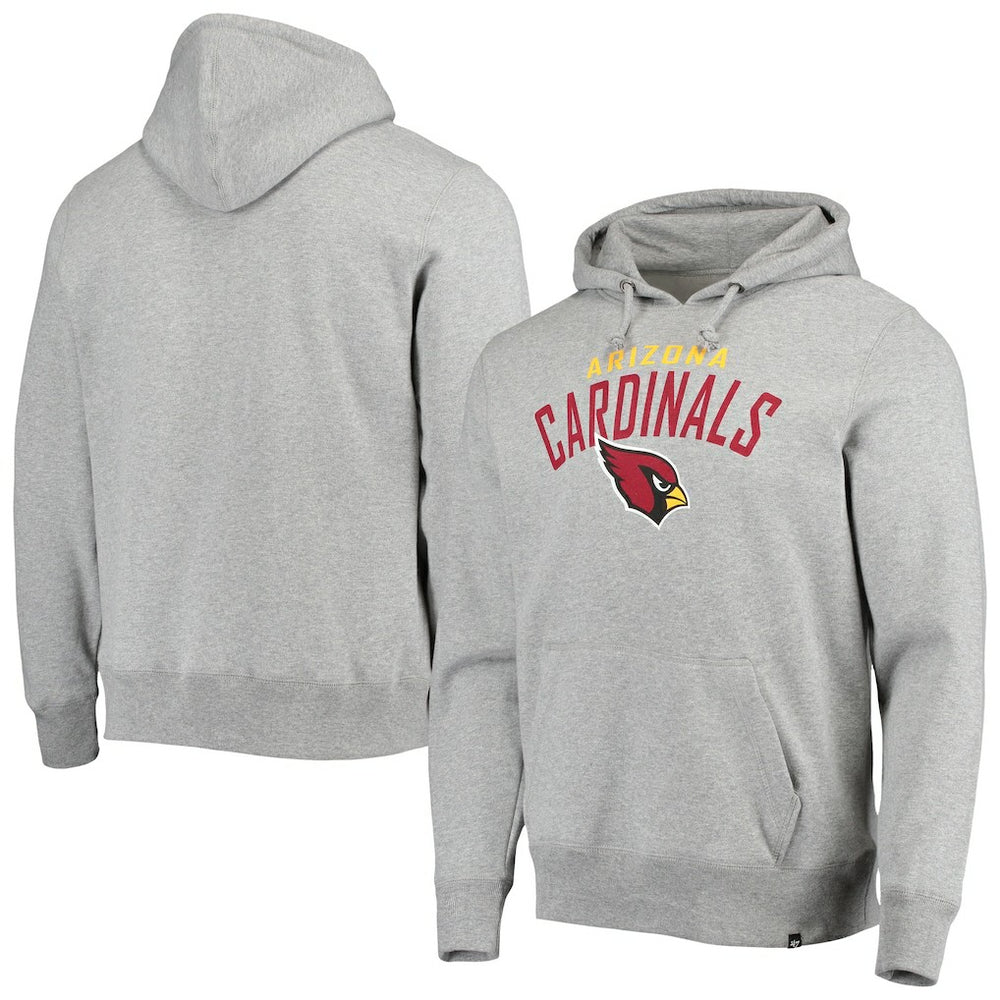 Arizona Cardinals '47 Outrush Headline Pullover Hoodie - Heathered Gray - 47 brand