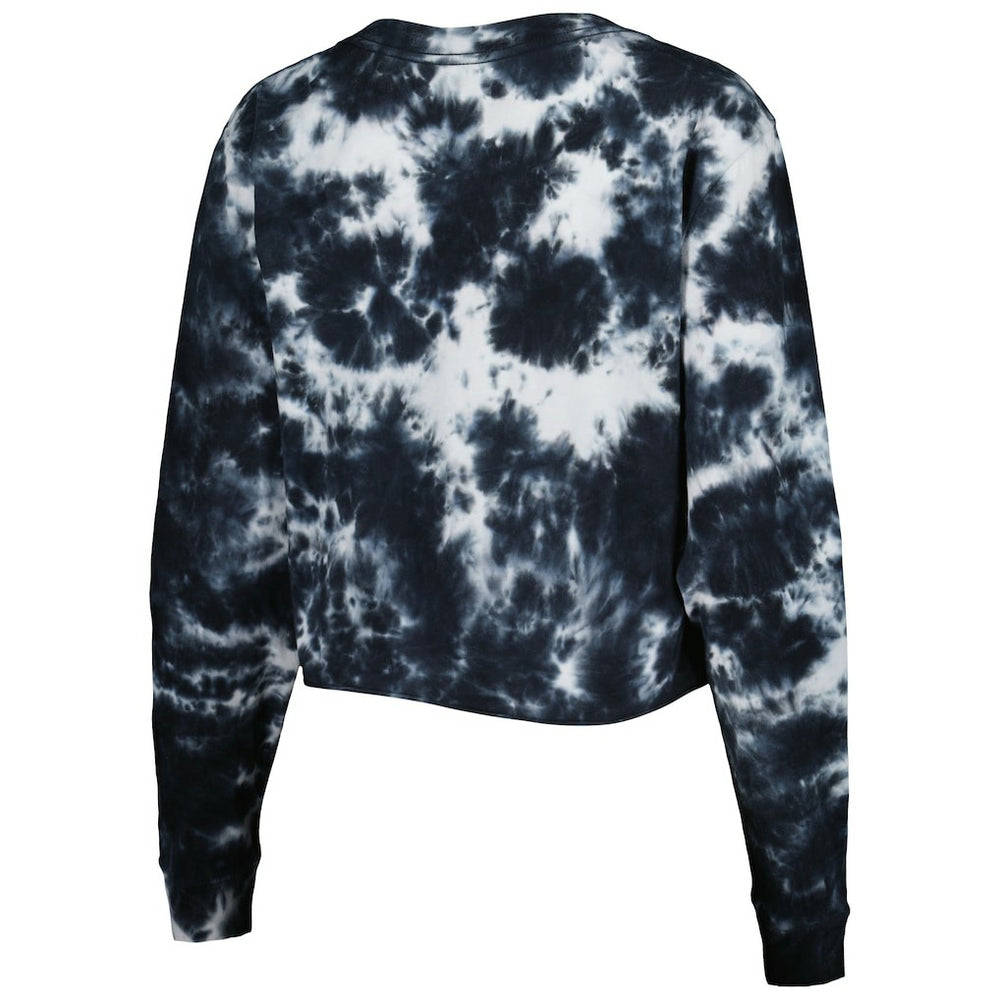 New Era Brooklyn Nets Women's Tie Dye Cropped Long Sleeve T-Shirt Black