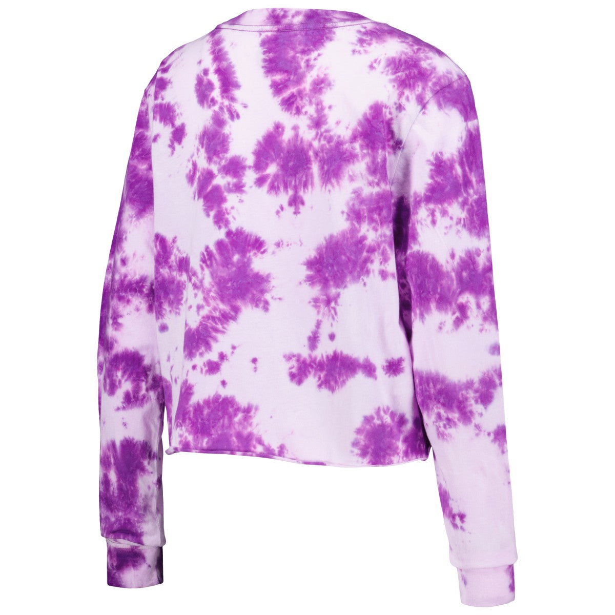 New Era Los Angeles Lakers Women's Tie Dye Cropped Long Sleeve T-Shirt Purple