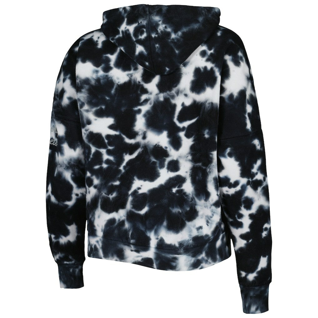 New Era Brooklyn Nets Women's Brushed Cotton Tie-Dye Pullover Hoodie Black