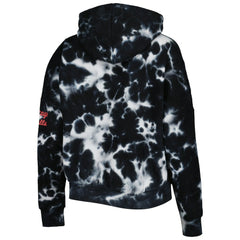 New Era Chicago Bulls Women's Brushed Cotton Tie-Dye Pullover Hoodie Black