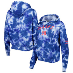 New Era Philadelphia 76ers Women's Brushed Cotton Tie-Dye Pullover Hoodie Royal