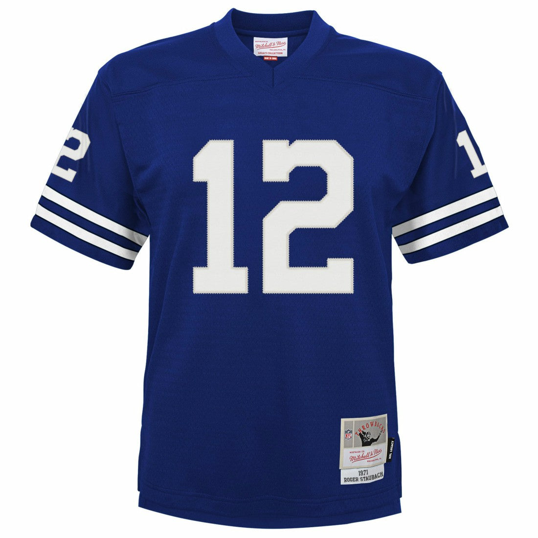 Roger Staubach Dallas Cowboys Youth Retired Player Legacy Jersey - Royal - Mitchell & Ness