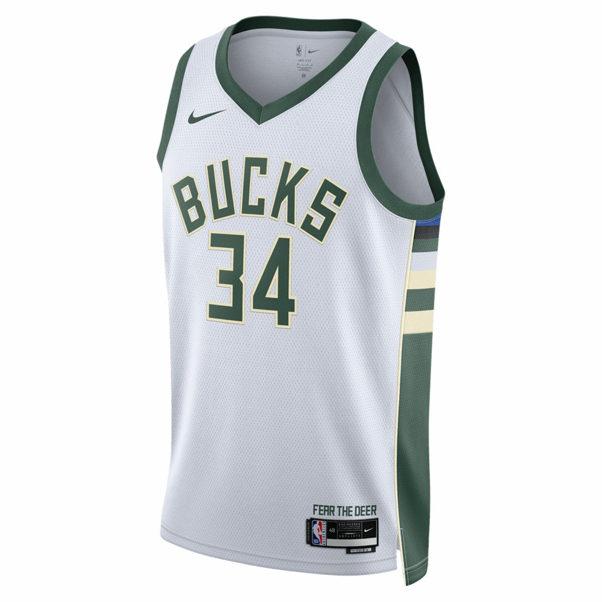Nike Giannis Antetokounmpo Milwaukee Bucks Unisex Swingman Jersey Association Edition White
