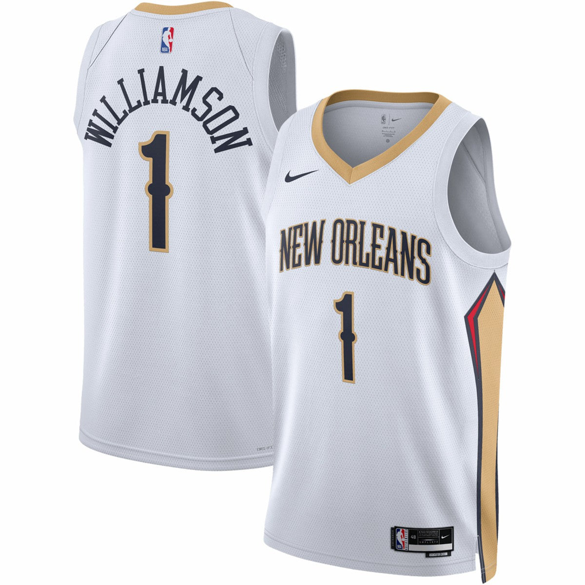 Nike Zion Williamson New Orleans Pelicans Unisex Swingman Jersey Association Edition White