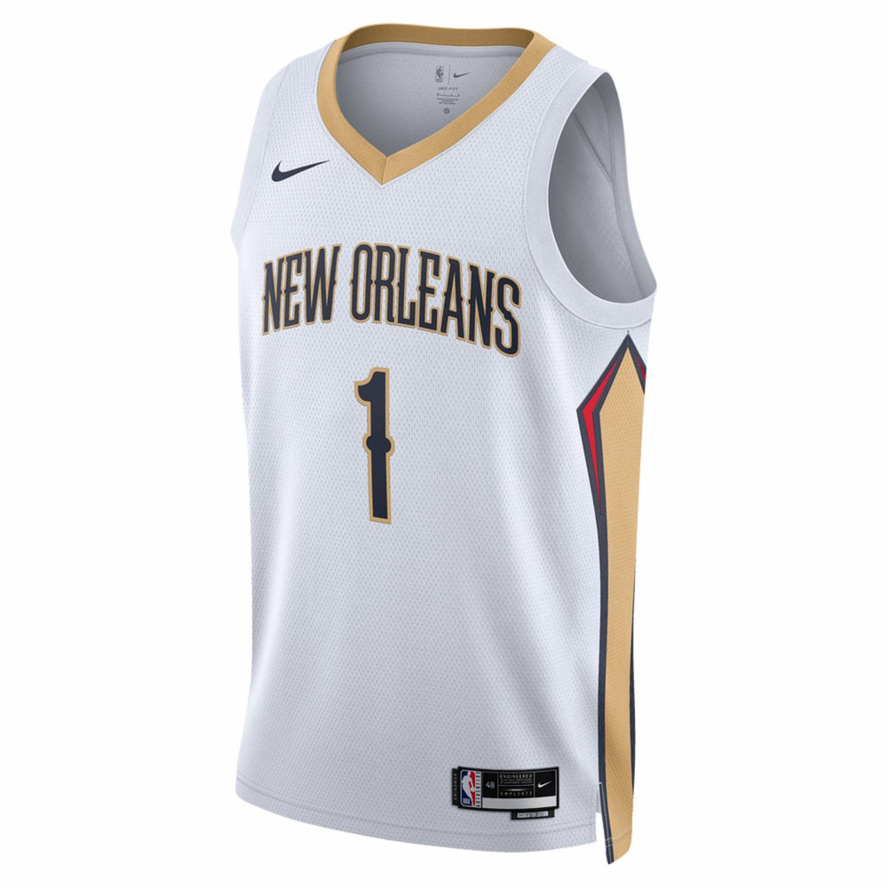 Nike Zion Williamson New Orleans Pelicans Unisex Swingman Jersey Association Edition White