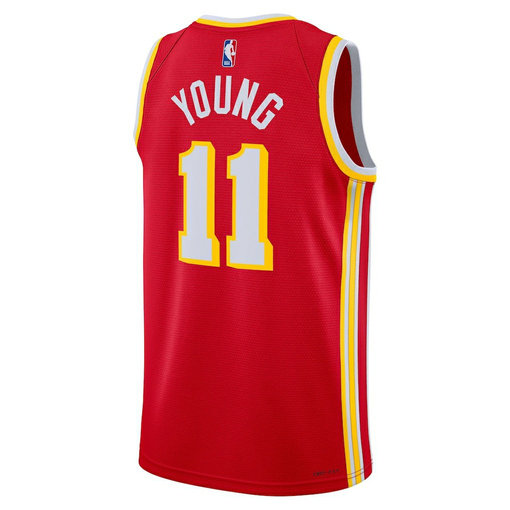 Nike Trae Young Atlanta Hawks Unisex Swingman Jersey Icon Edition Red
