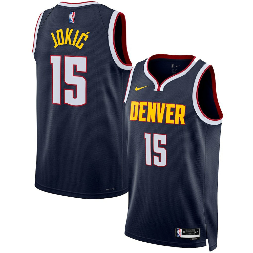 Nike Nikola Jokic Denver Nuggets Unisex Swingman Jersey Icon Editi- Navy