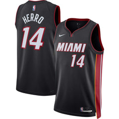 Nike Tyler Herro Miami Heat Unisex Swingman Jersey Icon Edition Black