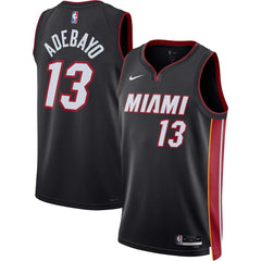 Nike Bam Adebayo Miami Heat Unisex Swingman Jersey Icon Edition Black