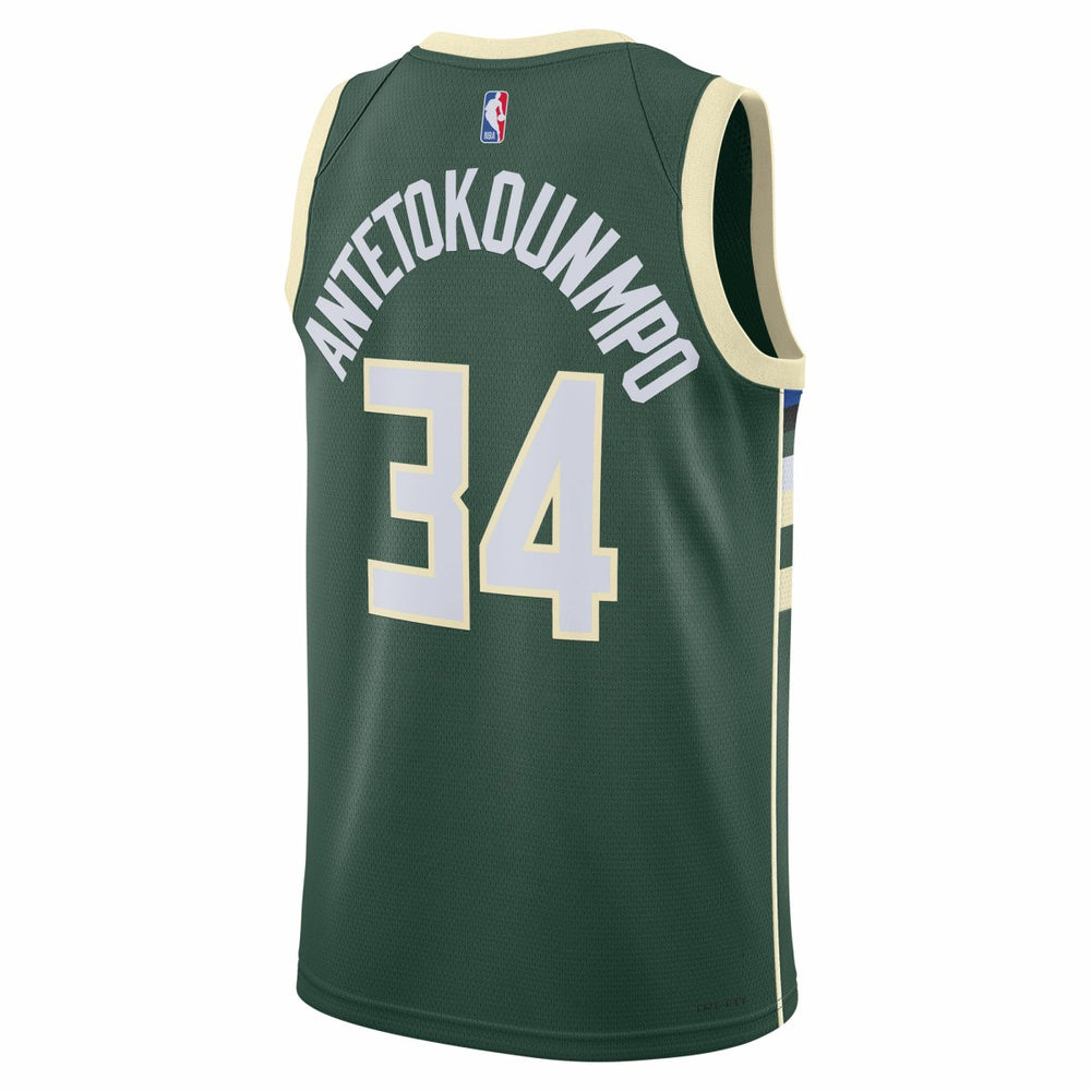 Nike Giannis Antetokounmpo Milwaukee Bucks Unisex Swingman Jersey Icon Edition Hunter Green