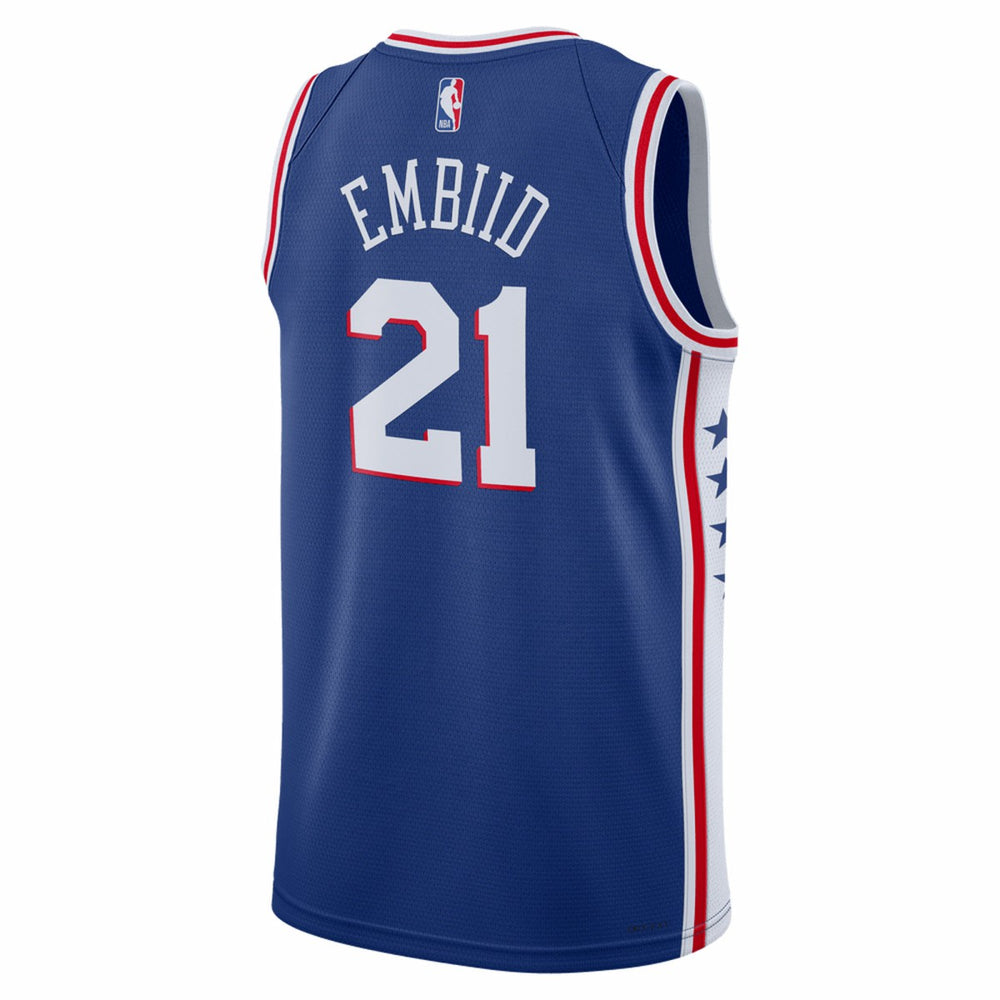 Nike Joel Embiid Philadelphia 76ers Unisex Swingman Jersey Icon Edition Royal