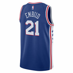 Nike Joel Embiid Philadelphia 76ers Unisex Swingman Jersey Icon Edition Royal