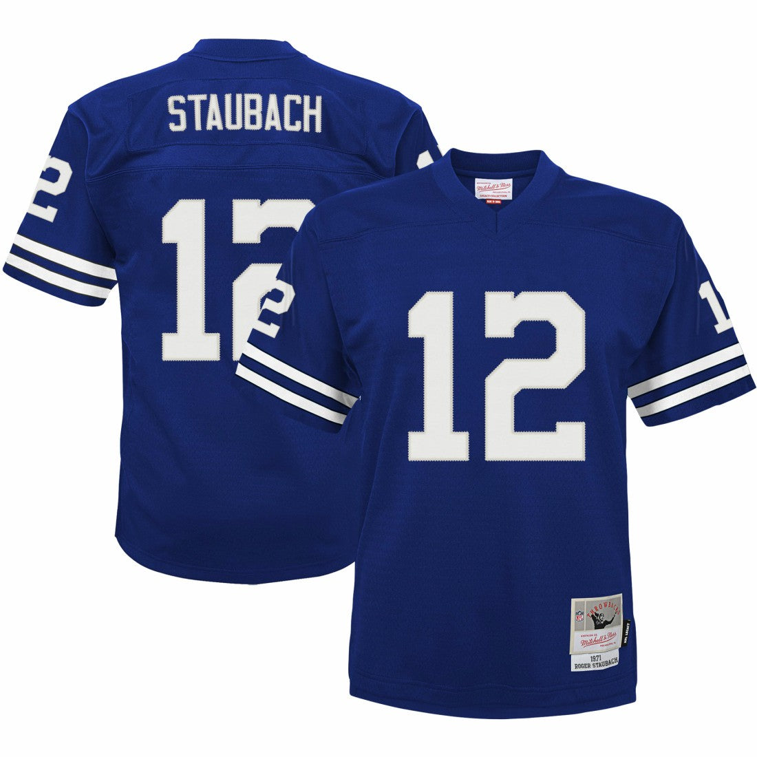 Roger Staubach Dallas Cowboys Preschool 1971 Retired Player Legacy Jersey - Navy - Mitchell & Ness