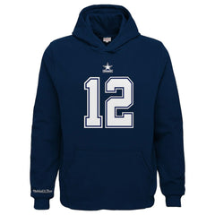 Dallas Cowboys Youth Retired Player Name & Number Pullover Hoodie - Navy - Mitchell & Ness