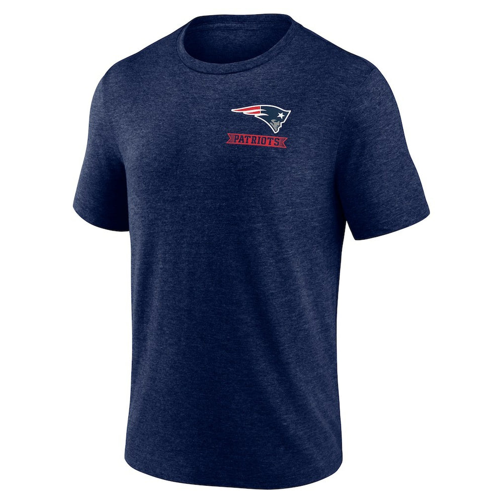 New England Patriots Diamond Scroll Tri-Blend T-Shirt - Navy - NFL