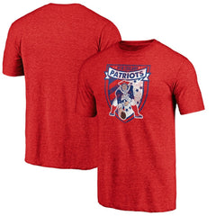 New England Patriots Hometown Collection The Shield Tri-Blend T-Shirt - Red - NFL