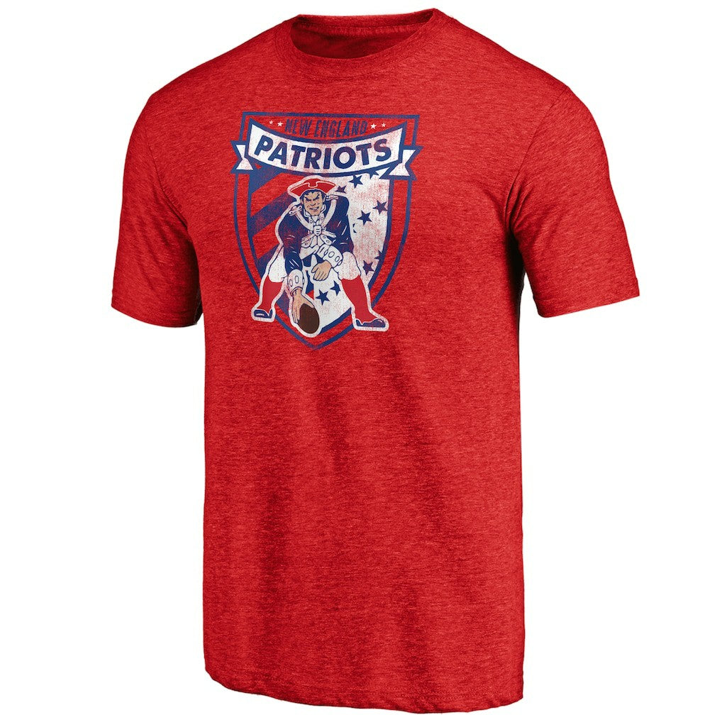 New England Patriots Hometown Collection The Shield Tri-Blend T-Shirt - Red - NFL
