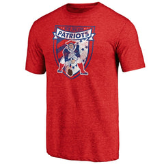 New England Patriots Hometown Collection The Shield Tri-Blend T-Shirt - Red - NFL