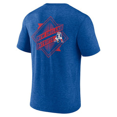 New England Patriots Diamond Scroll Tri-Blend T-Shirt - Royal - NFL