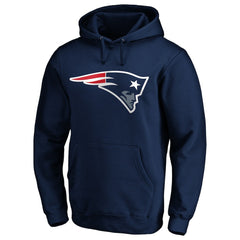 New England Patriots Primary Logo Fitted Pullover Hoodie - Navy - NFL
