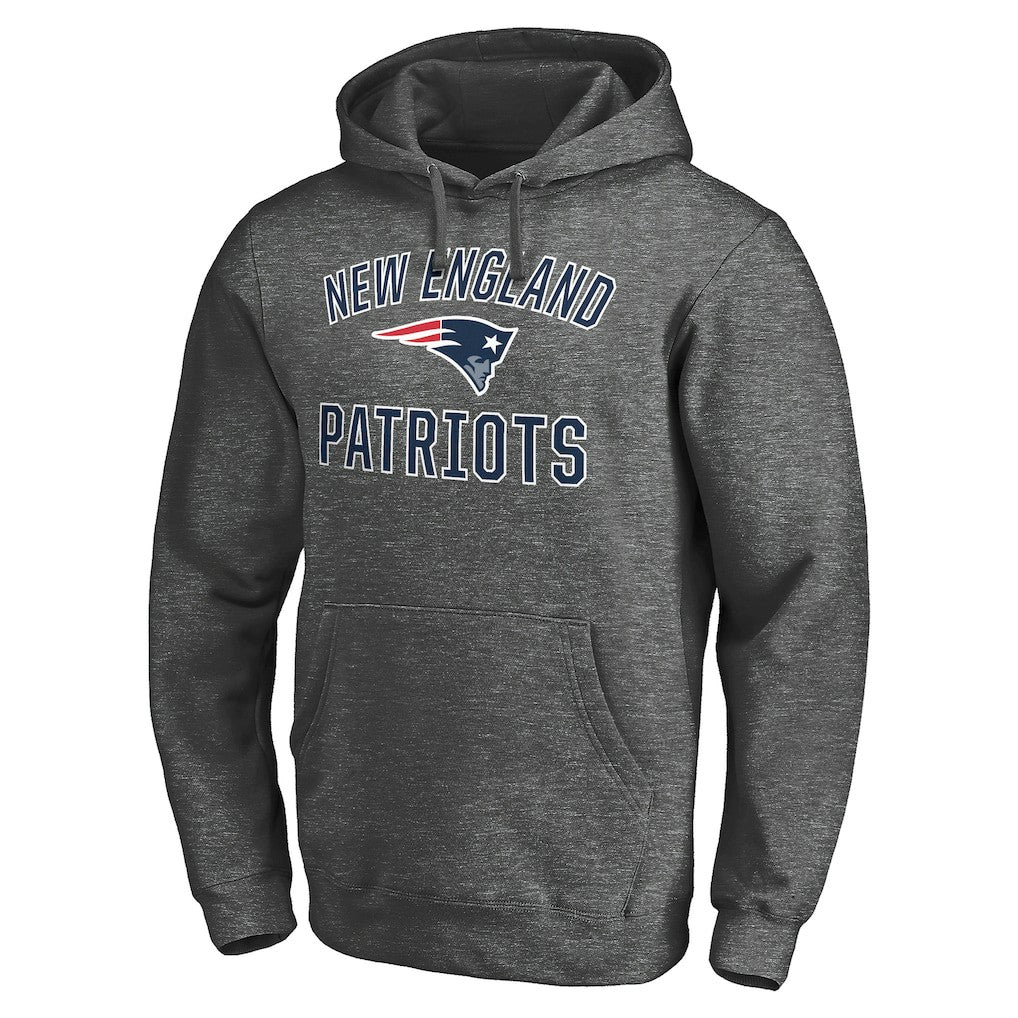 New England Patriots Victory Arch Team Fitted Pullover Hoodie - Charcoal - NFL